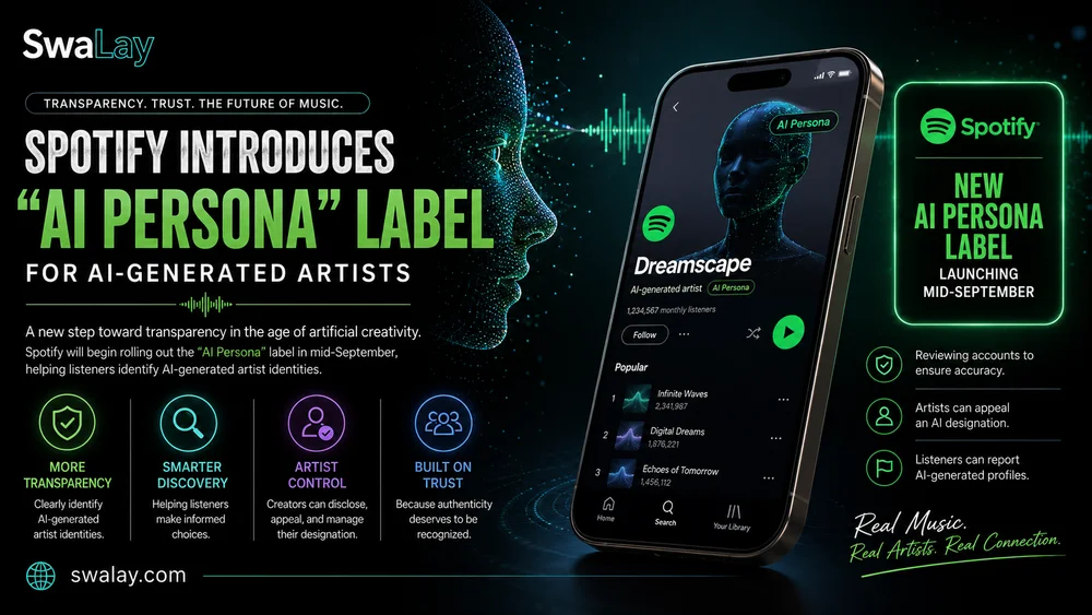 Spotify Introduces “AI Persona” Label for AI Generated Artists: What It Means for the Future of Music